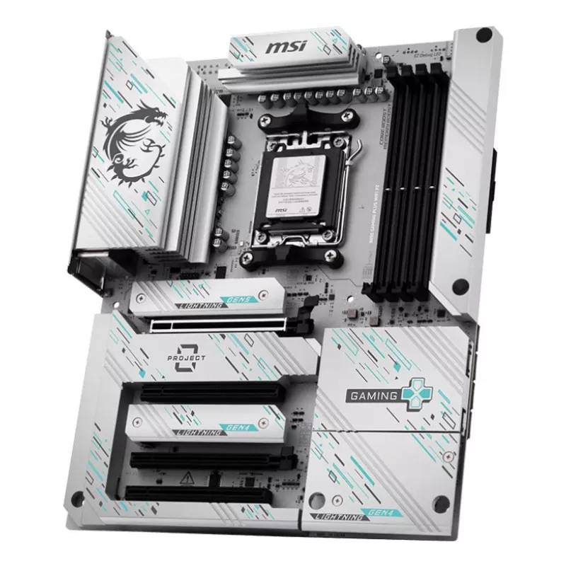 Placa base MSI B850 GAMING PLUS WIFI PZ — AMD B850, zócalo AM5, ATX, DDR5, 4x DIMM, 3x M.2, Wi‑Fi, Bluetooth