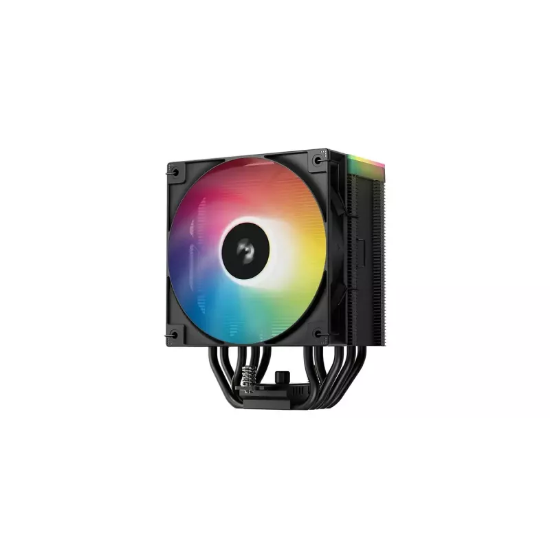 Disipador de CPU por aire DeepCool AG500 BK ARGB V2 — disipador de torre para zócalos Intel y AMD, disipador de láminas con aletas apiladas, iluminación ARGB