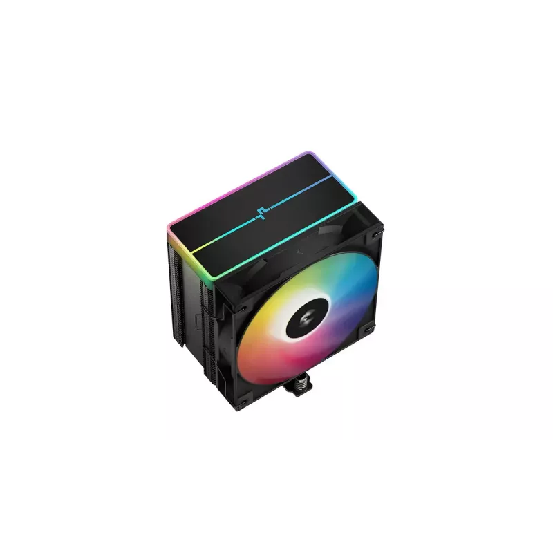 Disipador de CPU por aire DeepCool AG500 BK ARGB V2 — disipador de torre para zócalos Intel y AMD, disipador de láminas con aletas apiladas, iluminación ARGB