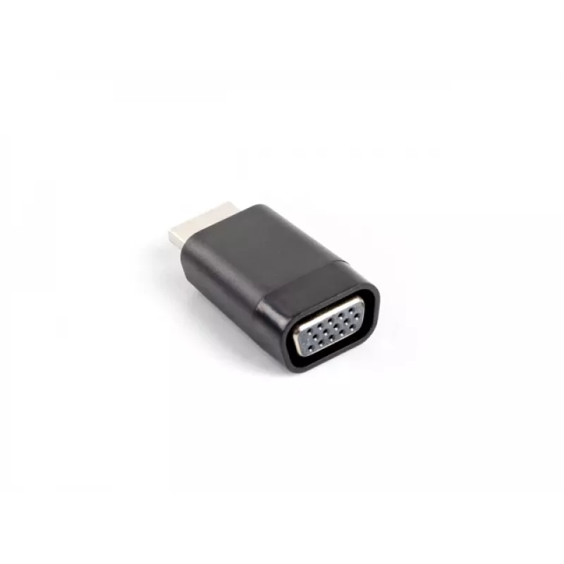 Lanberg AD-0016-BK adaptador HDMI-A (macho) a VGA (hembra), negro