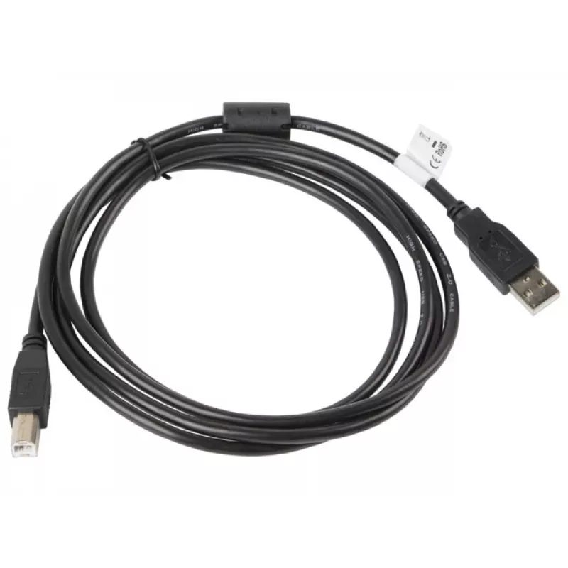 Cable USB 2.0 LANBERG CA-USBA-11CC-0018-BK 1,8 m, USB A a USB B, negro, 480 Mbit/s