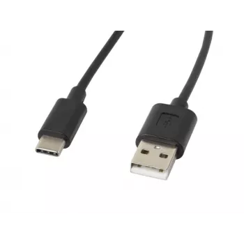 Cable USB LANBERG CA-USBO-10CC-0018-BK USB 2.0, USB A (conector macho) a USB C (conector macho), 1,8 m, negro