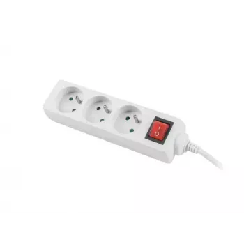 Alargador eléctrico Lanberg PS1-03E-0150-W 1,5 m 3 salidas AC para interior blanco