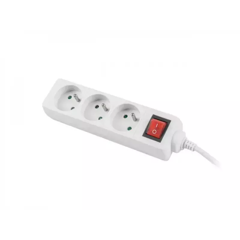 Alargador eléctrico Lanberg PS1-03E-0150-W 1,5 m 3 salidas AC para interior blanco
