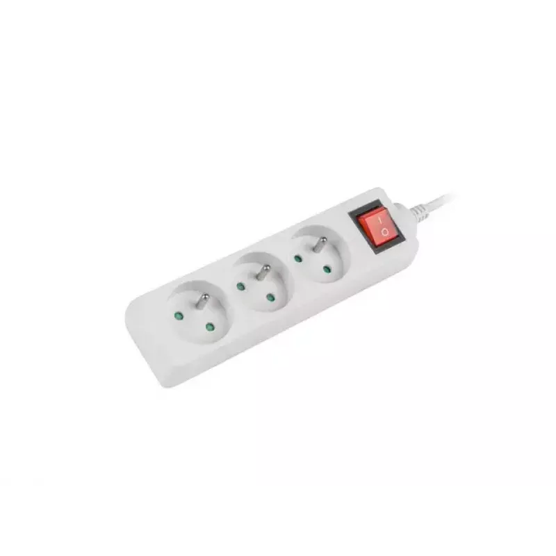 Alargador eléctrico Lanberg PS1-03E-0150-W 1,5 m 3 salidas AC para interior blanco