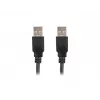 Cable USB-A a A LANBERG CA-USBA-20CU-0018-BK 1,8 m USB 2.0 negro, contactos niquelados
