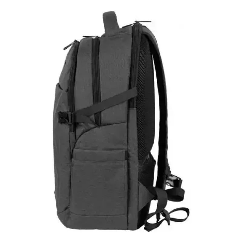 Mochila urbana NATEC NTO-2226 — poliéster, 160×325×465 mm, negro/gris