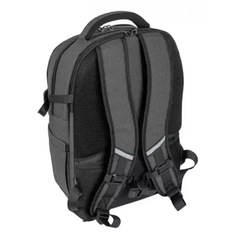 Mochila urbana NATEC NTO-2226 — poliéster, 160×325×465 mm, negro/gris