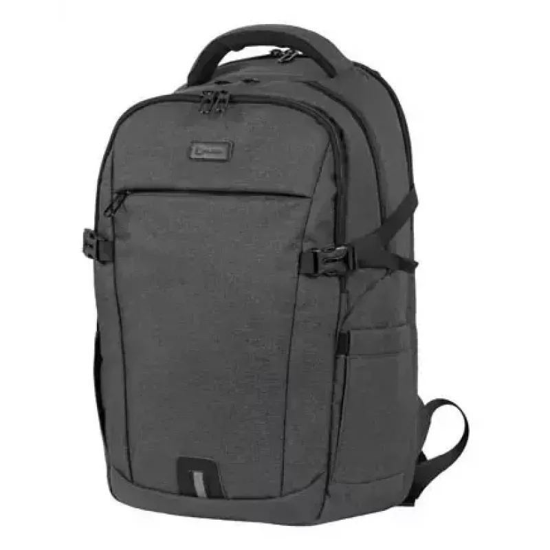 Mochila urbana NATEC NTO-2226 — poliéster, 160×325×465 mm, negro/gris