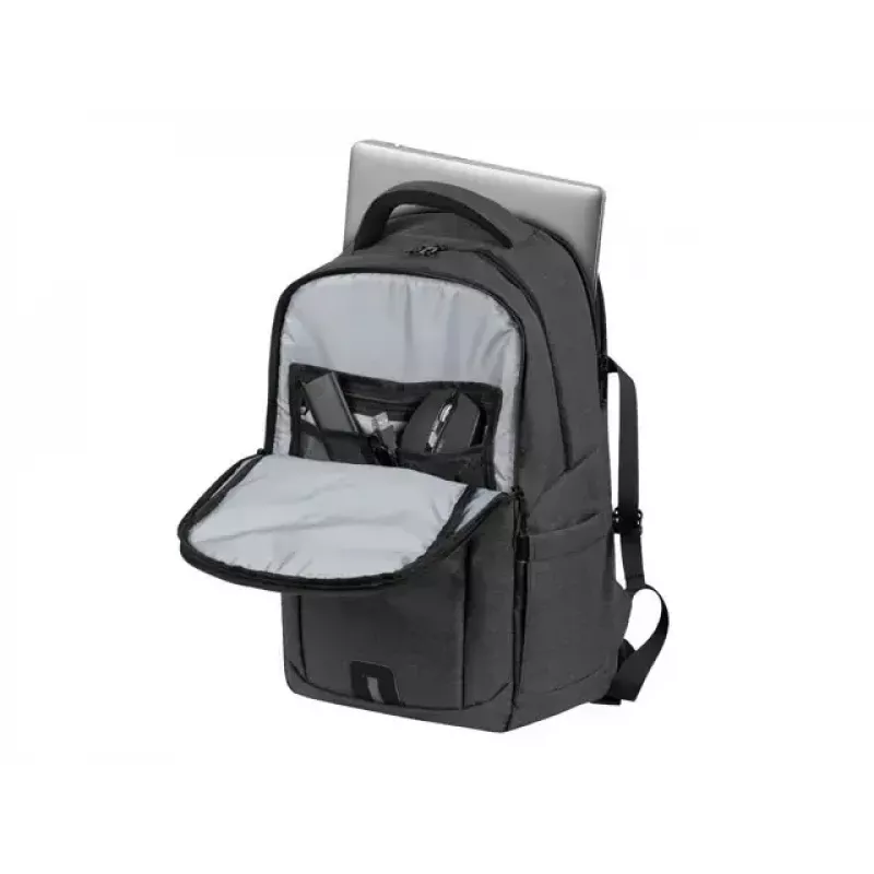Mochila urbana NATEC NTO-2226 — poliéster, 160×325×465 mm, negro/gris