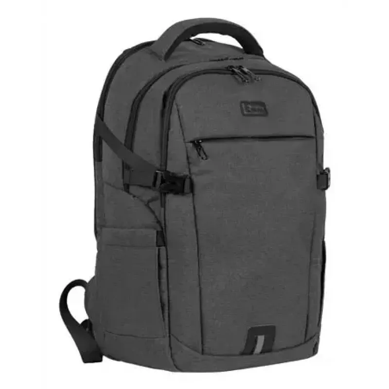 Mochila urbana NATEC NTO-2226 — poliéster, 160×325×465 mm, negro/gris