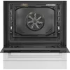 Cocina independiente Beko FBM62330GWDTN eléctrica gas negra blanca 72L A