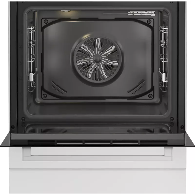 Cocina independiente Beko FBM62330GWDTN eléctrica gas negra blanca 72L A
