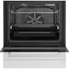 Cocina independiente Beko FBM62330GWDTN eléctrica gas negra blanca 72L A
