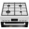Cocina independiente Beko FBM62330GWDTN eléctrica gas negra blanca 72L A