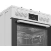 Cocina independiente Beko FBM62330GWDTN eléctrica gas negra blanca 72L A