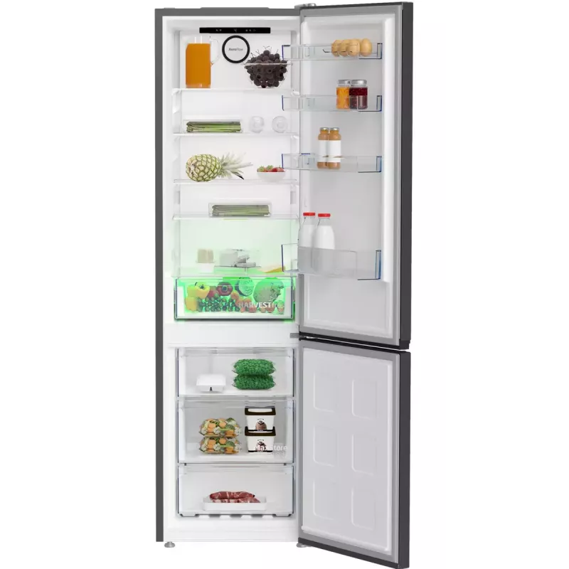 Frigorífico-congelador independiente BEKO B5RCNA405HXBR1, 405 l, No Frost, estantes ajustables, puerta reversible