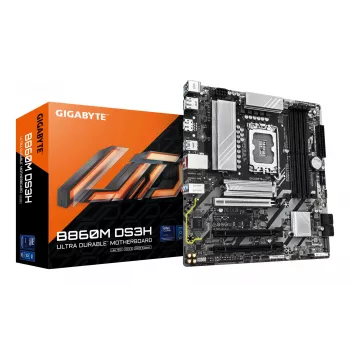 Placa base GIGABYTE B860M DS3H - CPUs Intel Core Ultra Series, VRM de fases 5+1+2+1, hasta 9066MHz DDR5, 1xPCIe 5.0 + 1xPCIe 4.0 M.2, 2.5GbE LAN, USB 3.2 Gen 2