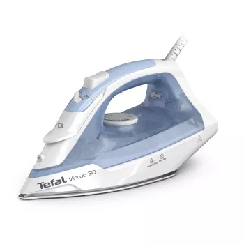 Plancha Tefal Virtuo 30 FV2C41E0 plancha seca y de vapor suela cerámica 2000 W azul, blanco