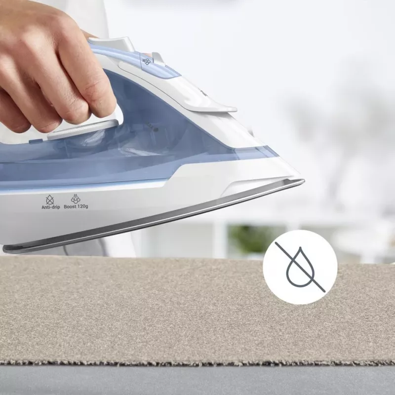 Plancha Tefal Virtuo 30 FV2C41E0 plancha seca y de vapor suela cerámica 2000 W azul, blanco