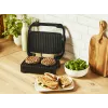Parrilla de contacto Tefal Inicio Compact GC270D10 — rectangular 1000 W, rejilla superior, negra/acero inoxidable
