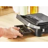 Parrilla de contacto Tefal Inicio Compact GC270D10 — rectangular 1000 W, rejilla superior, negra/acero inoxidable