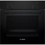 Horno eléctrico empotrable Bosch Serie 2 HBF010BA1 — 66 L, clase energética A, mandos giratorios, negro