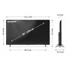 Sharp 50HP5265E 50" (127 cm) 4K Ultra HD Smart TV, Google TV, Wi-Fi, negro