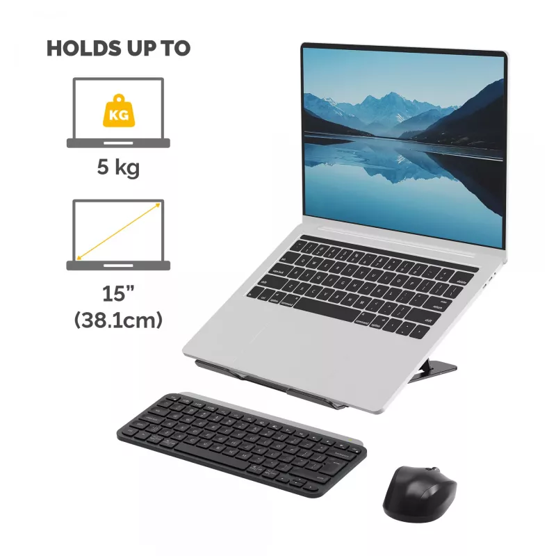 Fellowes Alumia soporte para portátil plegable tamaño máx. 15