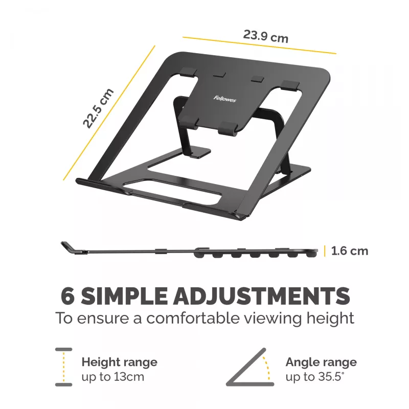 Fellowes Alumia soporte para portátil plegable tamaño máx. 15