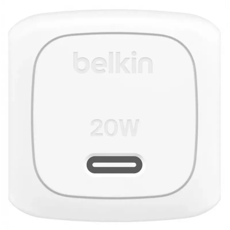 Cargador de pared BELKIN - Boostcharge - USB-C 20W PPS compacto - Blanco