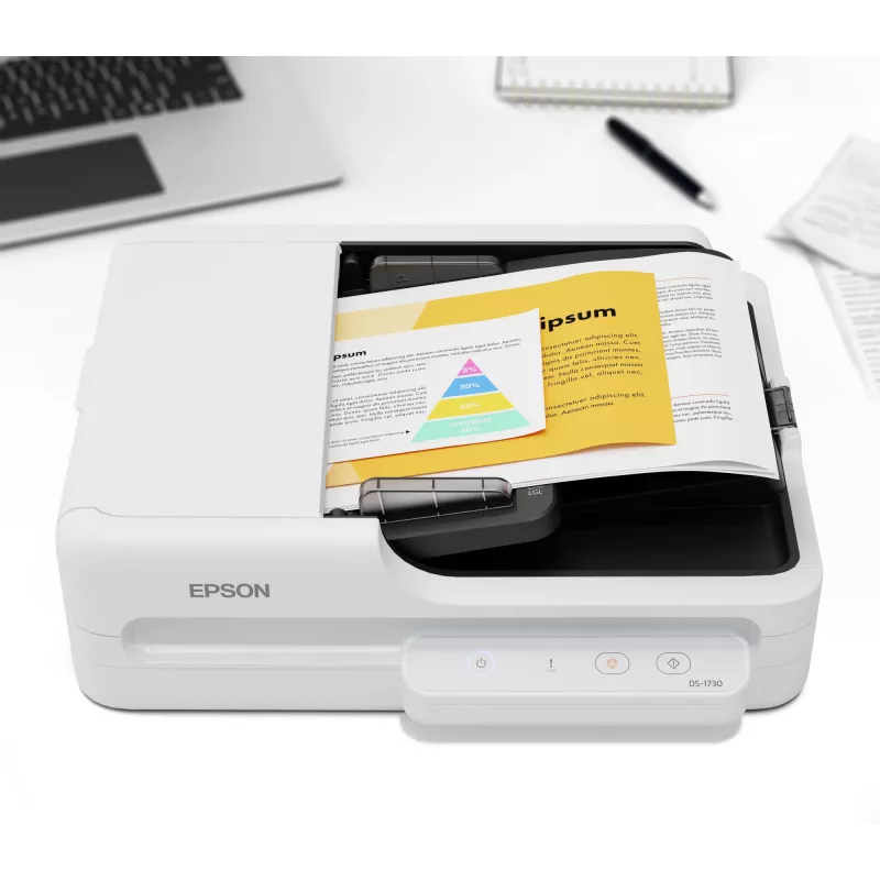 Epson WorkForce DS-1730 escáner de sobremesa y ADF 1200 x 1200 DPI A4 Negro, Blanco