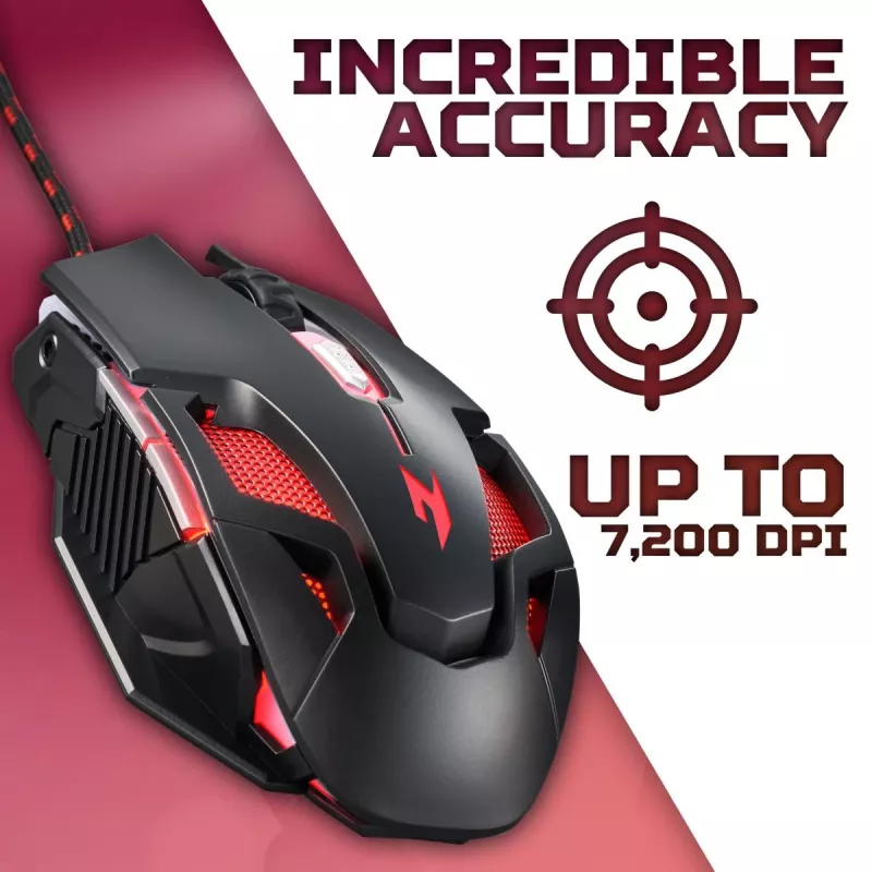 Acer Nitro Gaming Mouse II NMW200, con cable, negro