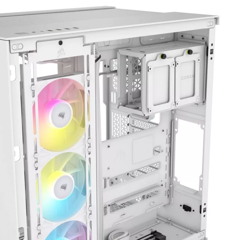 Caja de PC CORSAIR – iCUE LINK 6500X RGB semitorre de doble cámara Blanca
