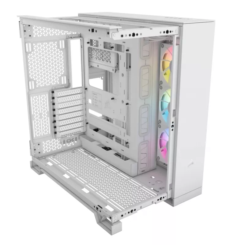 Caja de PC CORSAIR – iCUE LINK 6500X RGB semitorre de doble cámara Blanca