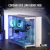Caja de PC CORSAIR – iCUE LINK 6500X RGB semitorre de doble cámara Blanca