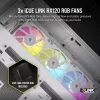 Caja de PC CORSAIR – iCUE LINK 6500X RGB semitorre de doble cámara Blanca