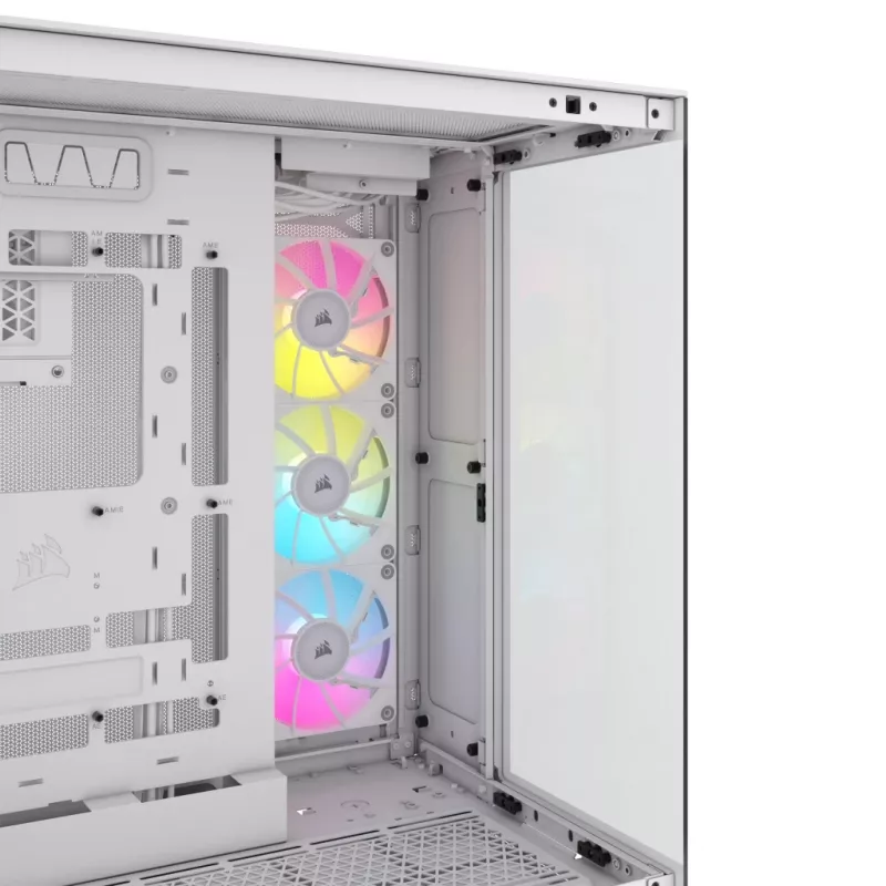 Caja de PC CORSAIR – iCUE LINK 6500X RGB semitorre de doble cámara Blanca