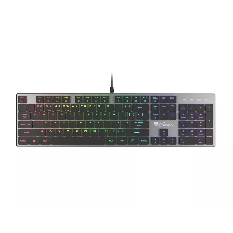 GENESIS Thor 420 RGB Teclado Gaming USB QWERTY US International Plata