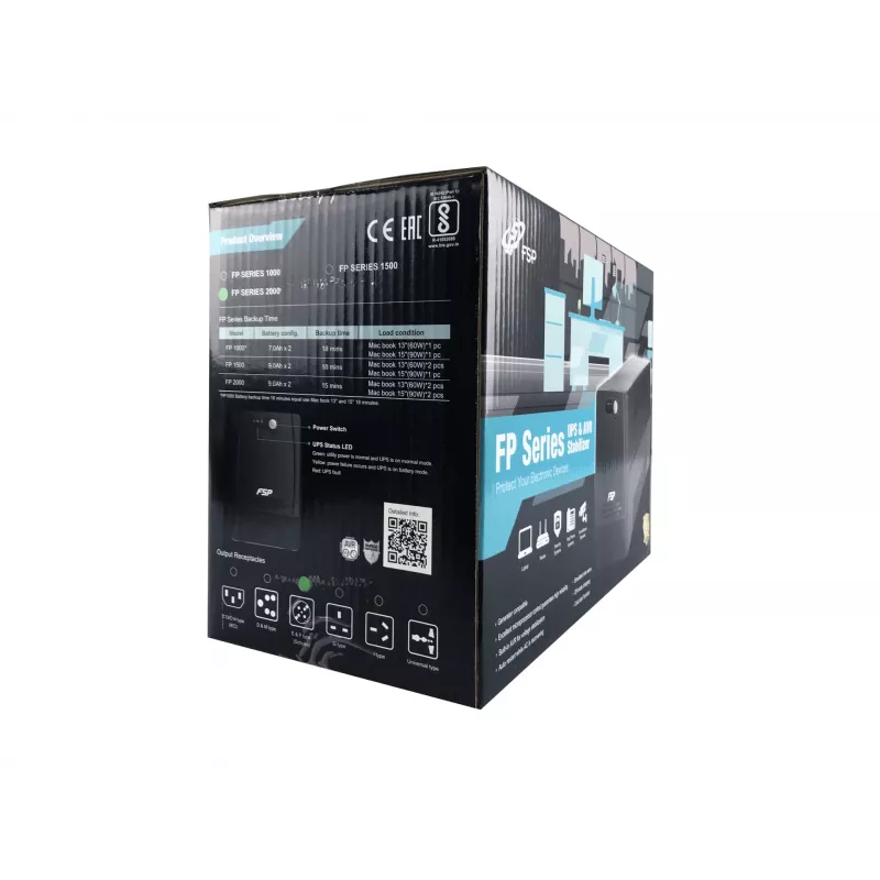 FSP FP 2000 sistema de alimentación ininterrumpida (SAI) Line-Interactive 2 kVA 1200 W 4 salidas AC