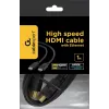 Gembird CC-HDMI4-1M cable HDMI 2.0 con Ethernet, macho-macho, conectores chapados en oro, 1 m, negro, embalaje a granel