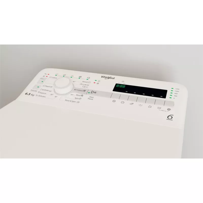 Whirlpool TDLR 65230SS EU/N Lavadora de carga superior 6,5 kg 1151 rpm Blanco