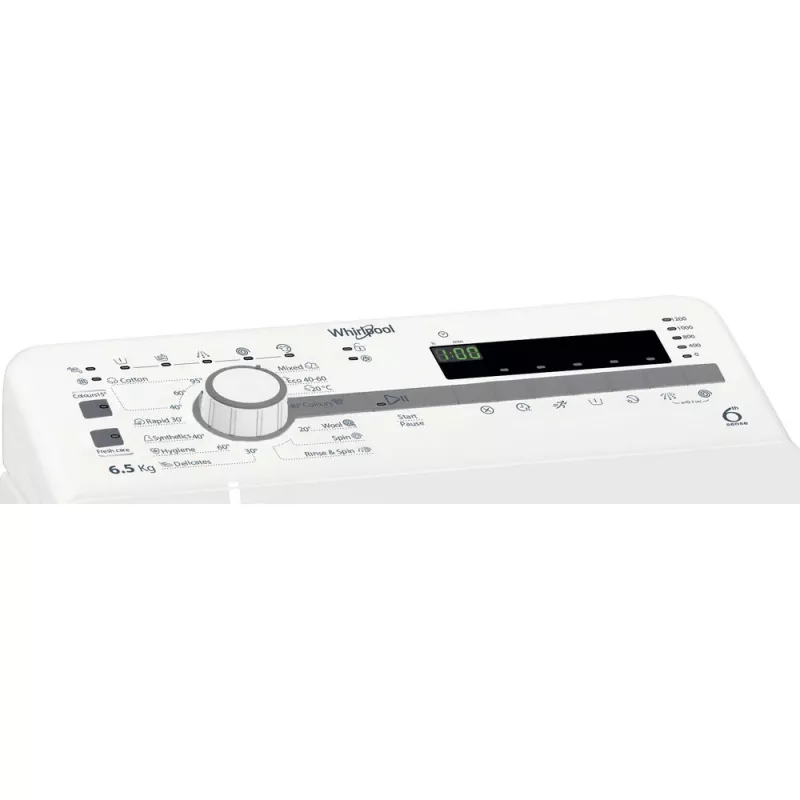 Whirlpool TDLR 65230SS EU/N Lavadora de carga superior 6,5 kg 1151 rpm Blanco