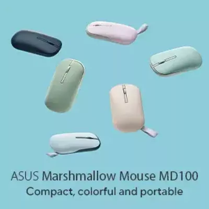 ASUS Marshmallow MD100 Ratón Oficina Ambidiestro RF Wireless + Bluetooth Óptico 1600 DPI