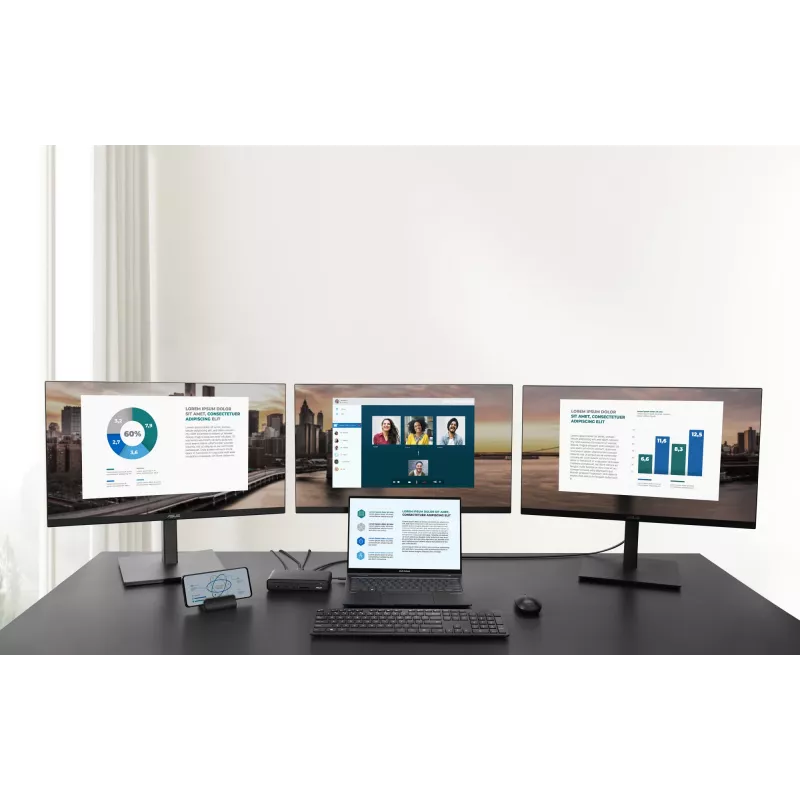 ASUS Triple Display USB-C Dock DC300 Docking USB 3.2 Gen 2 (3.1 Gen 2) Type-C Negro