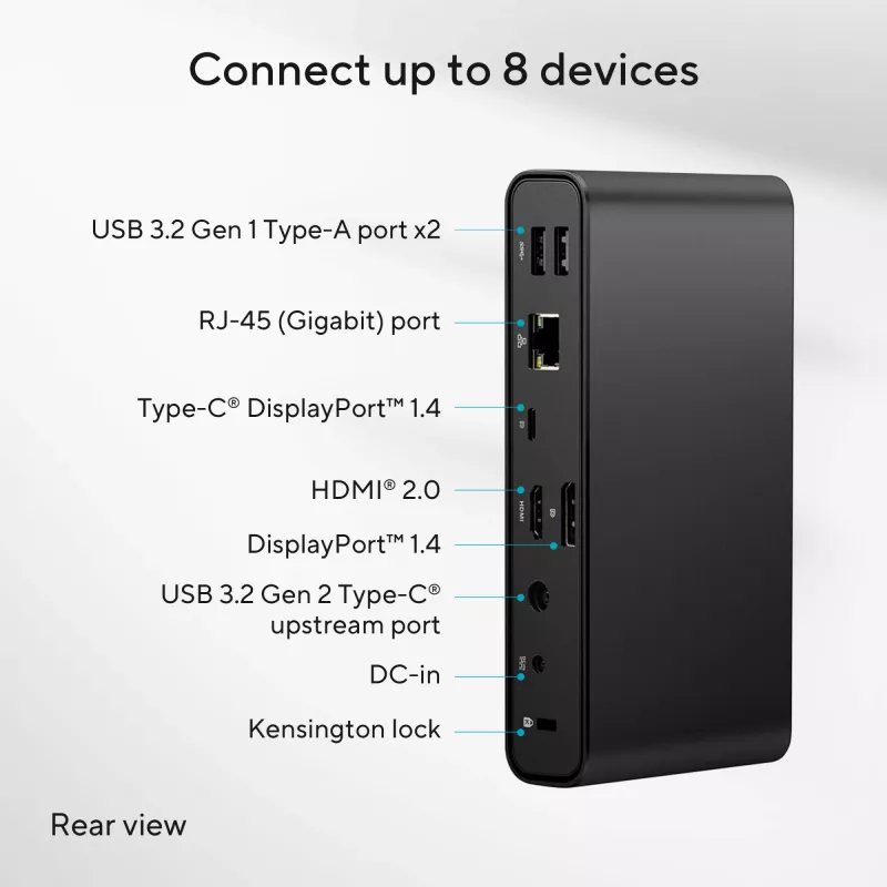 ASUS Triple Display USB-C Dock DC300 Docking USB 3.2 Gen 2 (3.1 Gen 2) Type-C Negro