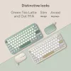 Teclado inalámbrico Bluetooth ASUS Marshmallow KW100 — Distribución US International, Oat Milk