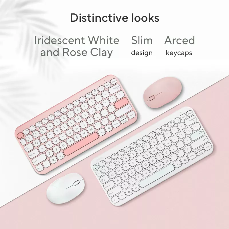Teclado inalámbrico Bluetooth ASUS Marshmallow KW100 — Distribución US International, Oat Milk