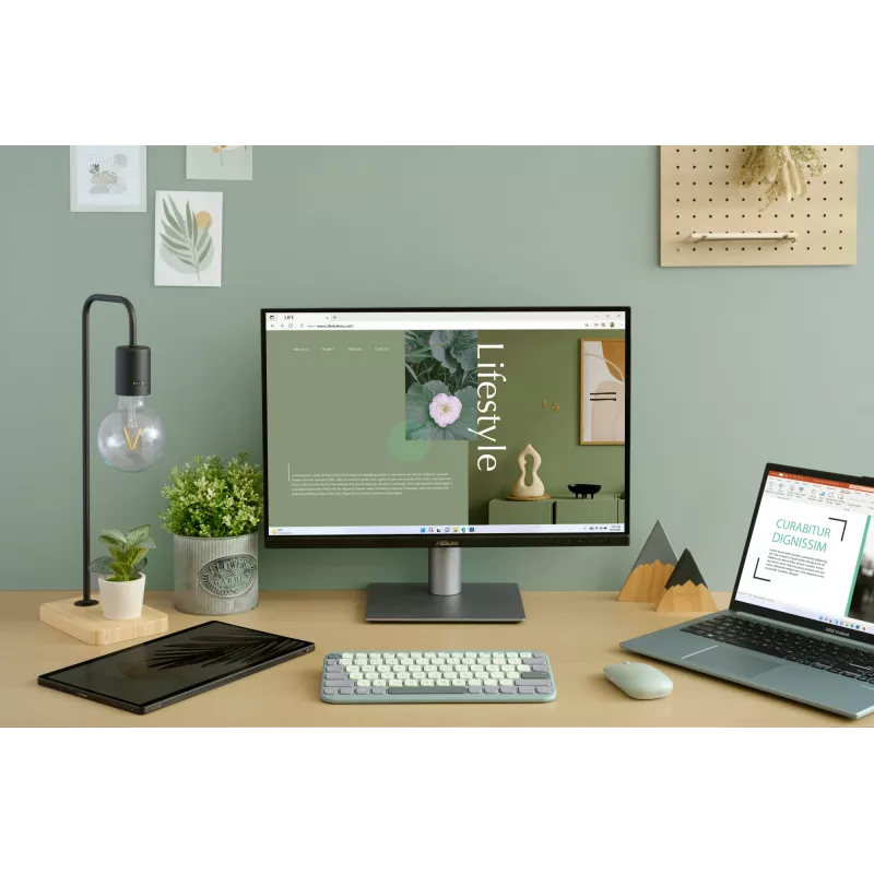 Teclado inalámbrico Bluetooth ASUS Marshmallow KW100 — Distribución US International, diseño compacto