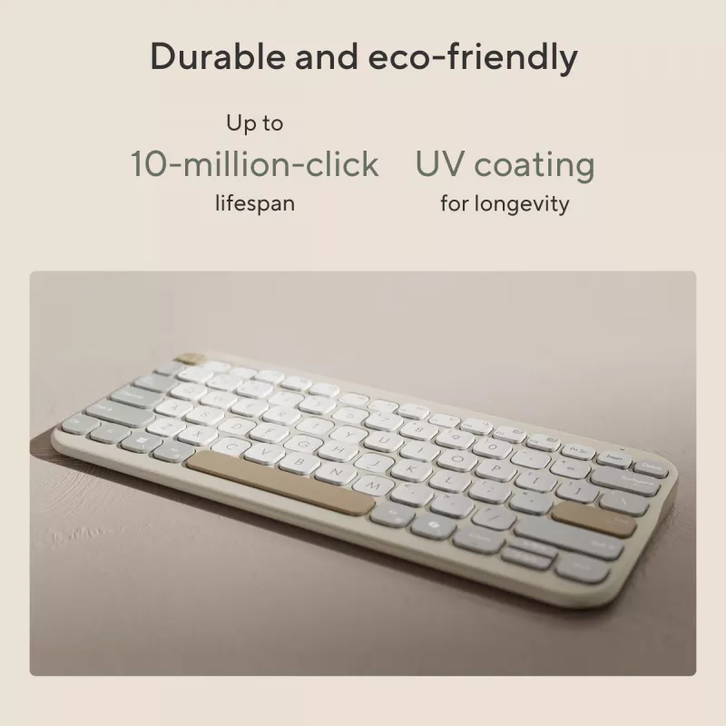 Teclado inalámbrico Bluetooth ASUS Marshmallow KW100 — Distribución US International, diseño compacto